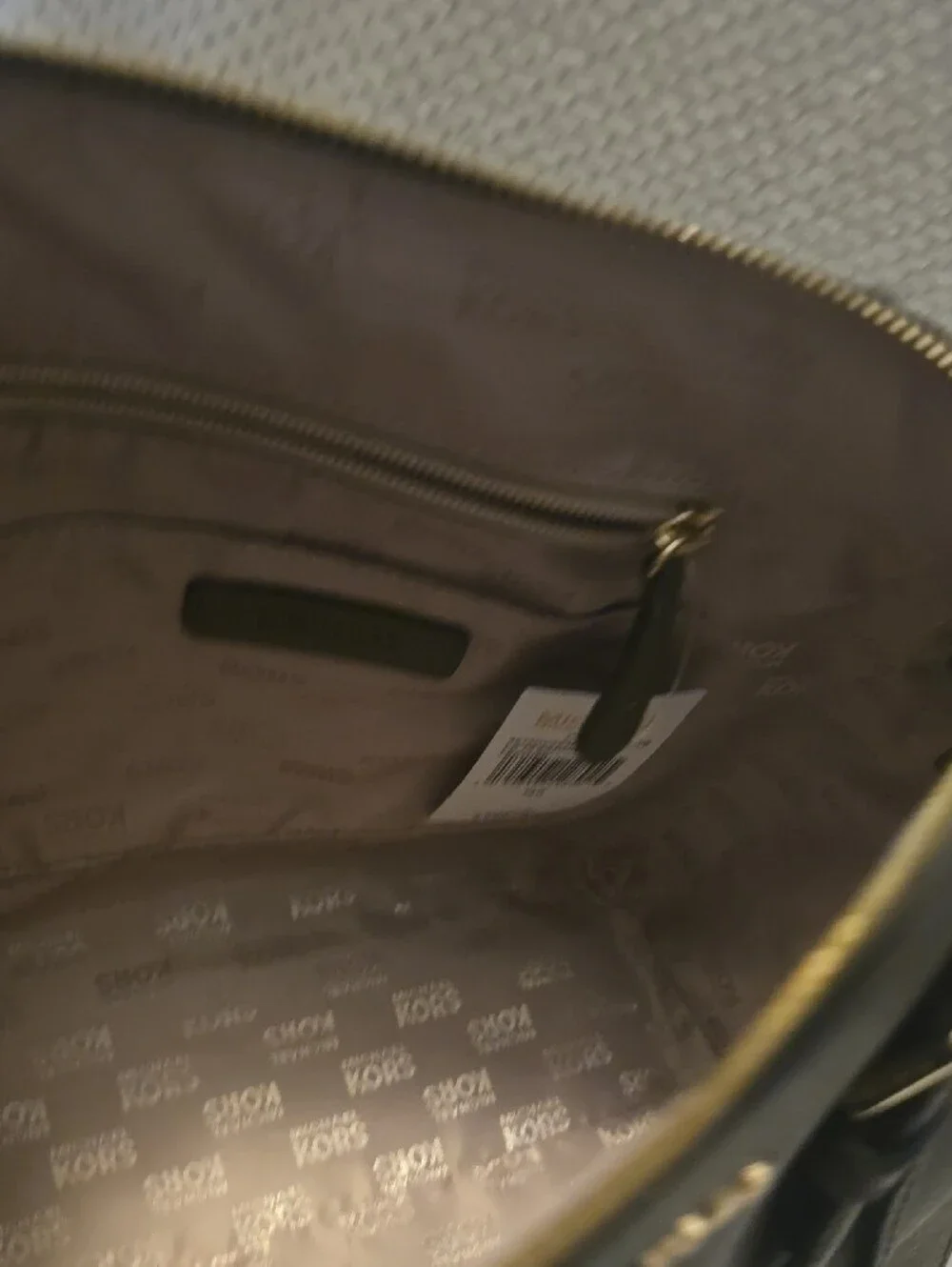 Michael Kors Olive Green Saffiano Satchel with Gold Hardware